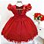 Vestido Vermelho Flores - Imagem 2